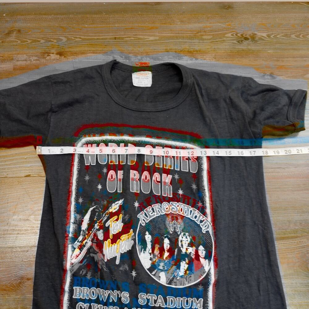 1979 AEROSMITH TED NUGENT JOURNEY AC/DC THIN LIZZY double sided tee shirt M - Picture 7 of 8